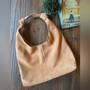 American Leather Marietta Knot Suede Hobo Bag